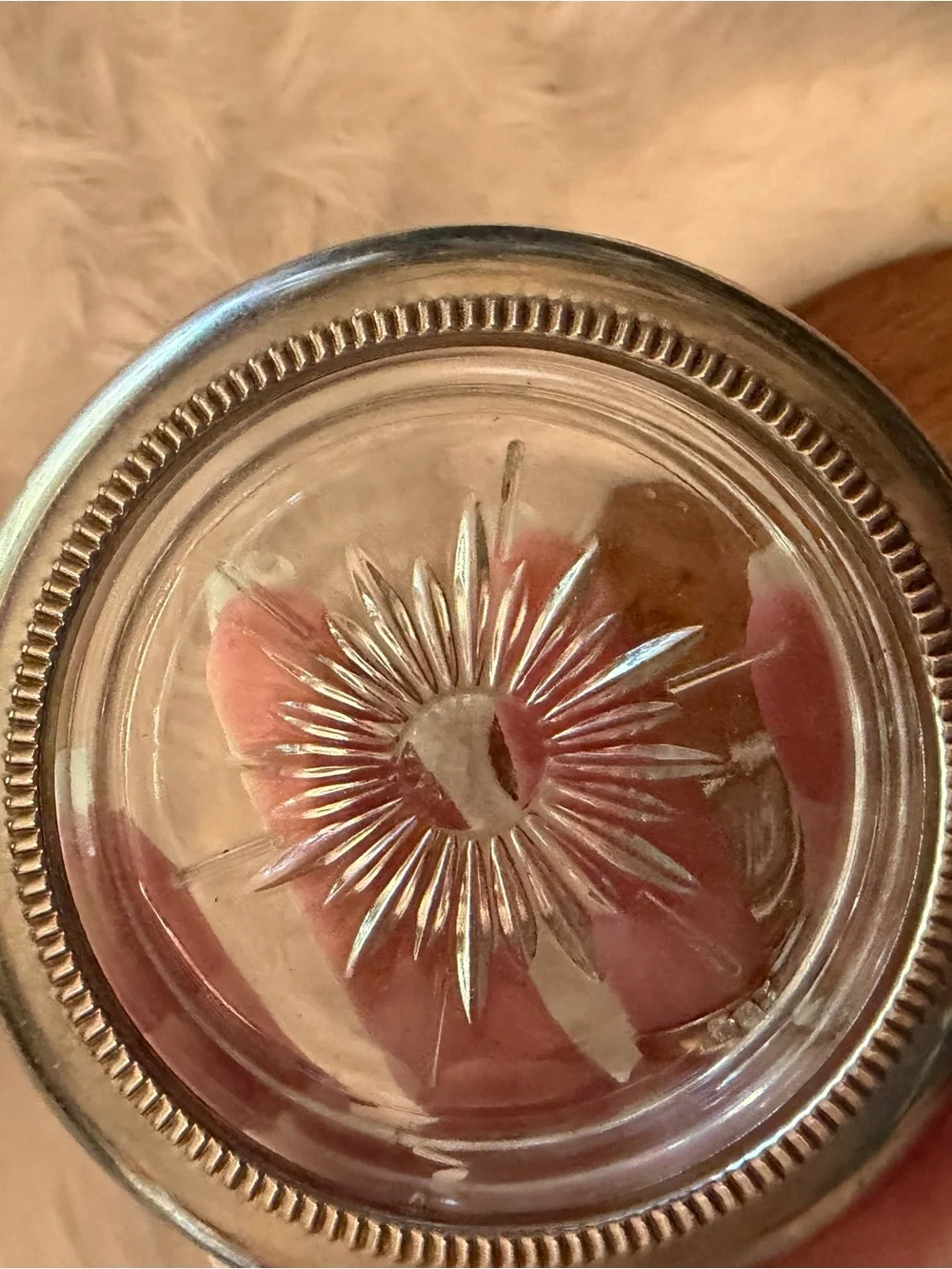 Glass and Silver Plated Starburst Coasters - Set of 4